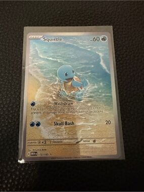 Pokémon Squirtle Full Art Illustration Holo 170/165 Scarlet & Violet 151